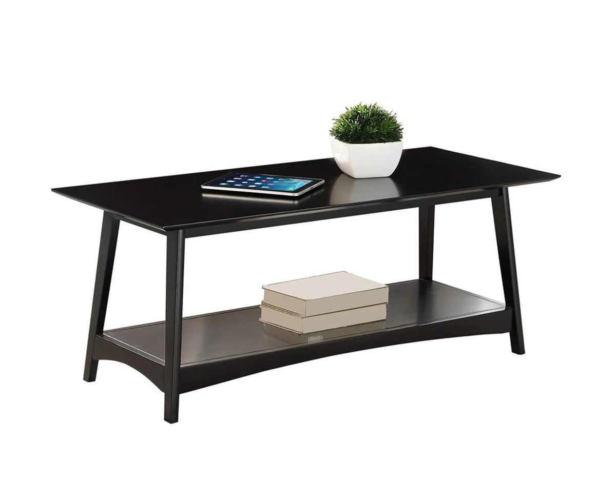 Black Coffee Table with Shelf Q601429