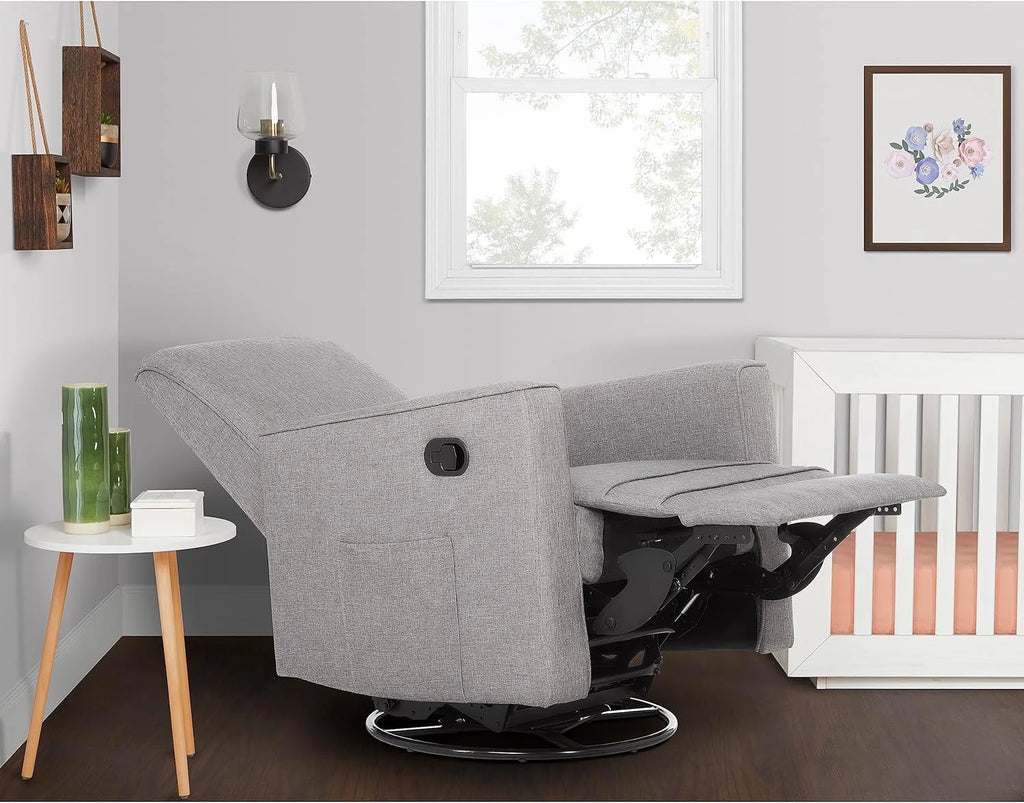 Light Grey Polyester Glider Recliner E743677