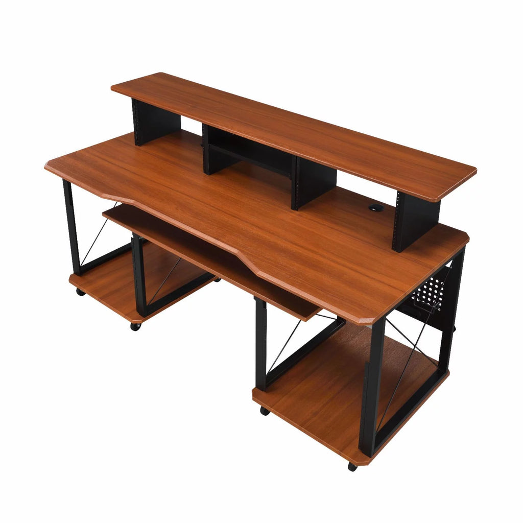 Black Music Desk with Shelves Z57053