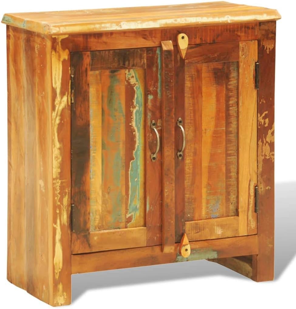 Rustic 2 Door Cabinet Reclaimed Wood Finish Console Cabinet C388519