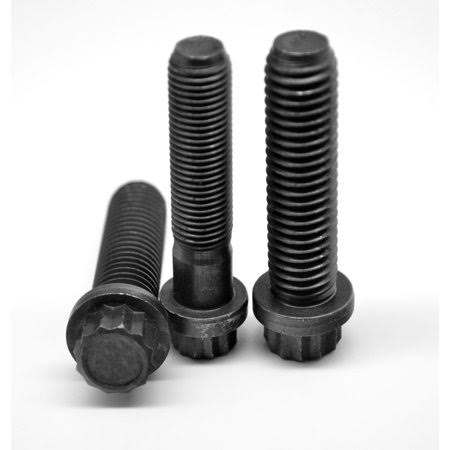 5/8-18 x 5 Fine Thread 12-Point Flange Screw Alloy Steel Thermal Black Oxide Pk 50 F303