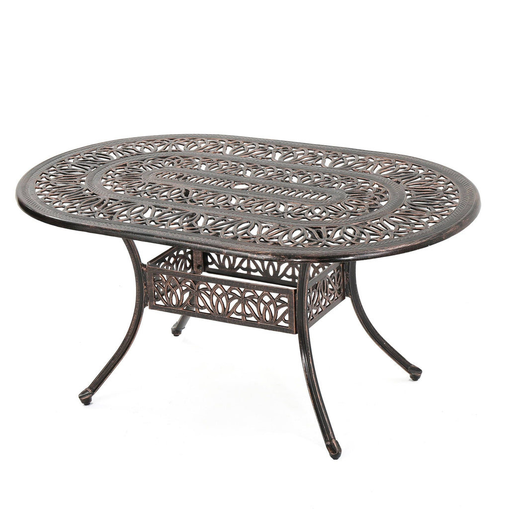Oval Cast Aluminum Outdoor Dining Table H353767