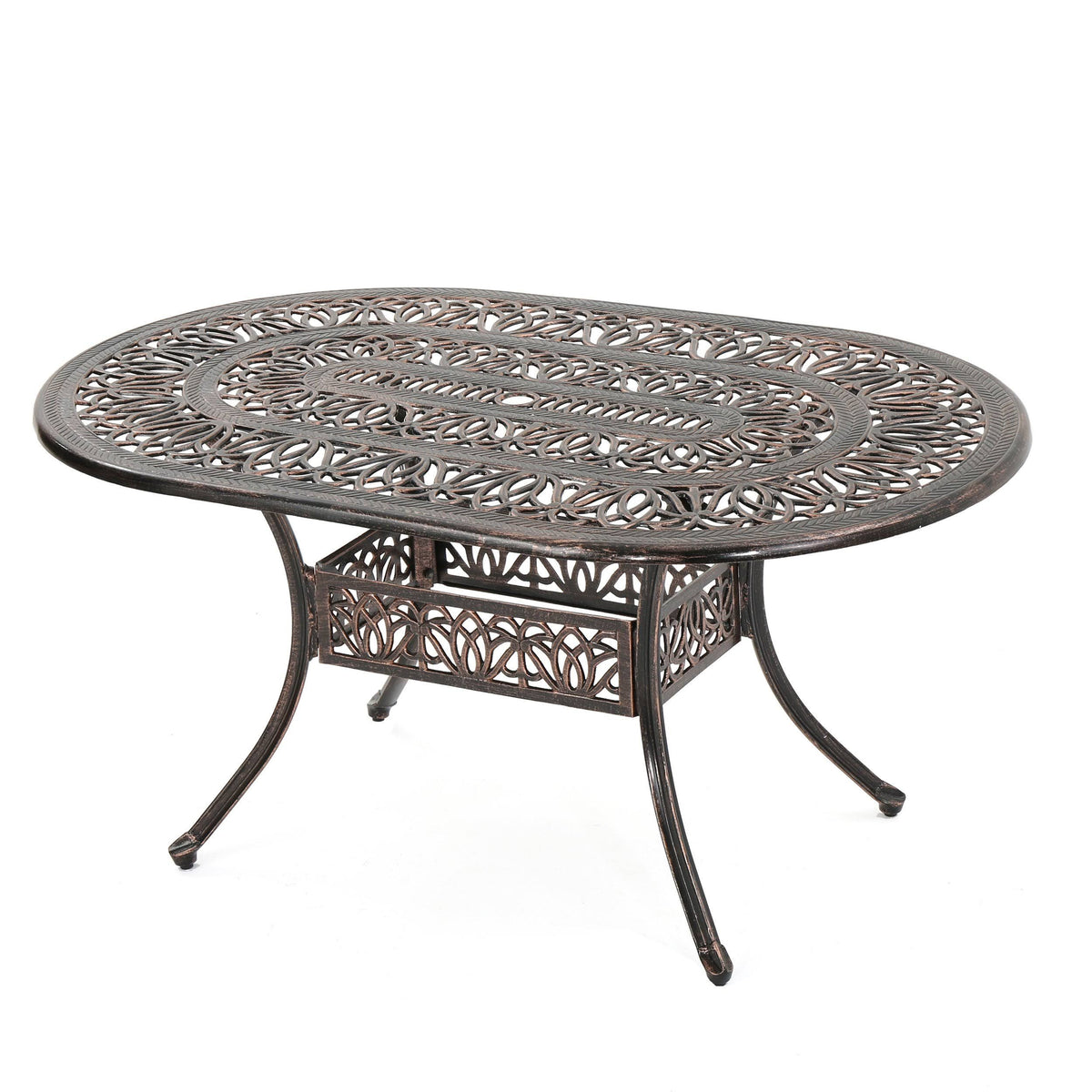 Oval Cast Aluminum Outdoor Dining Table H353767