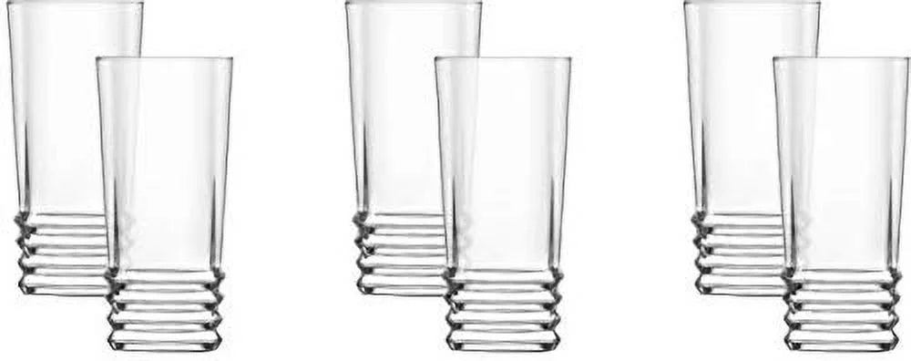 Clear 11.25 Ounce Highball Drinking Glasses Set of Six T44166