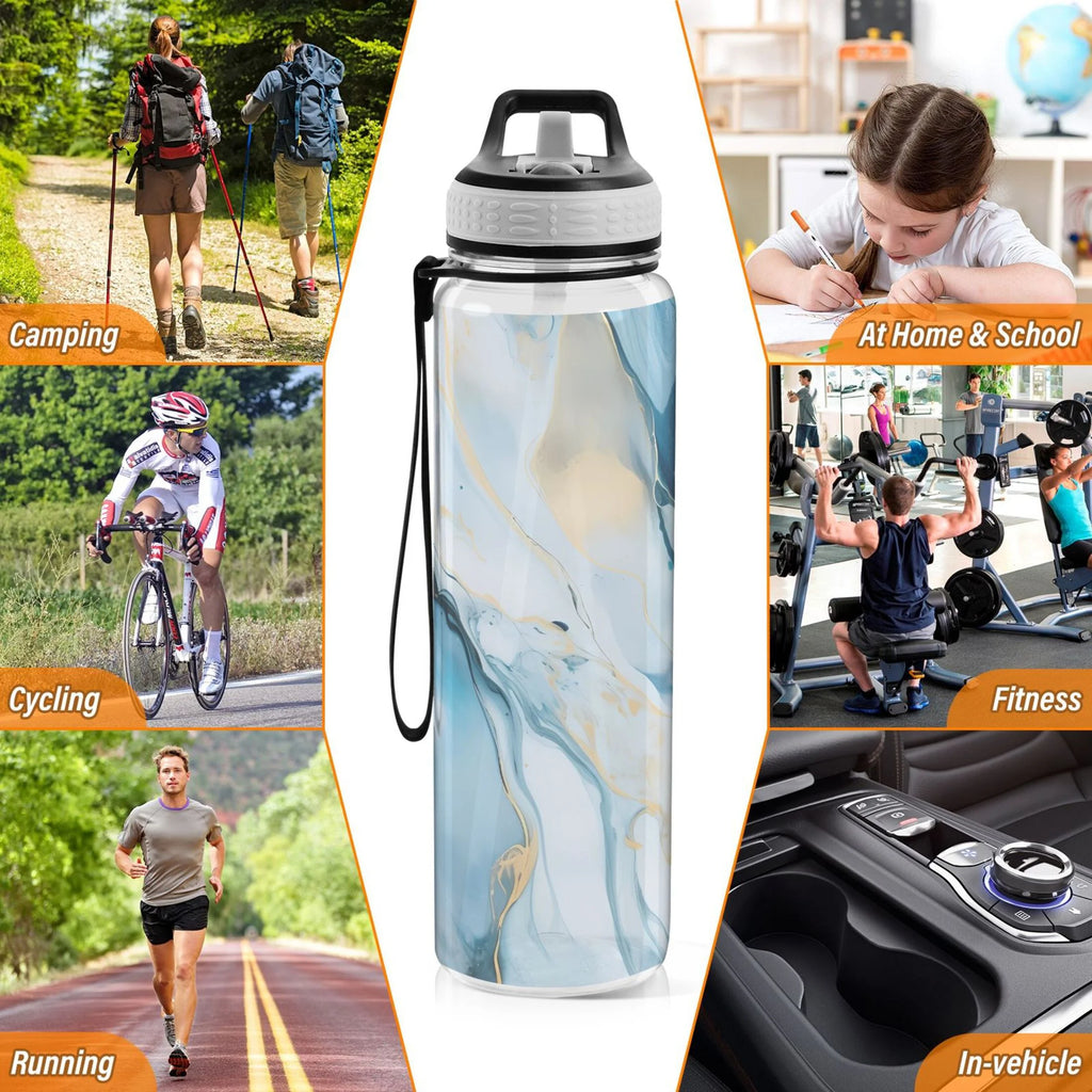 Blue Marble 32oz Tritan Leakproof Sports Bottle E8412