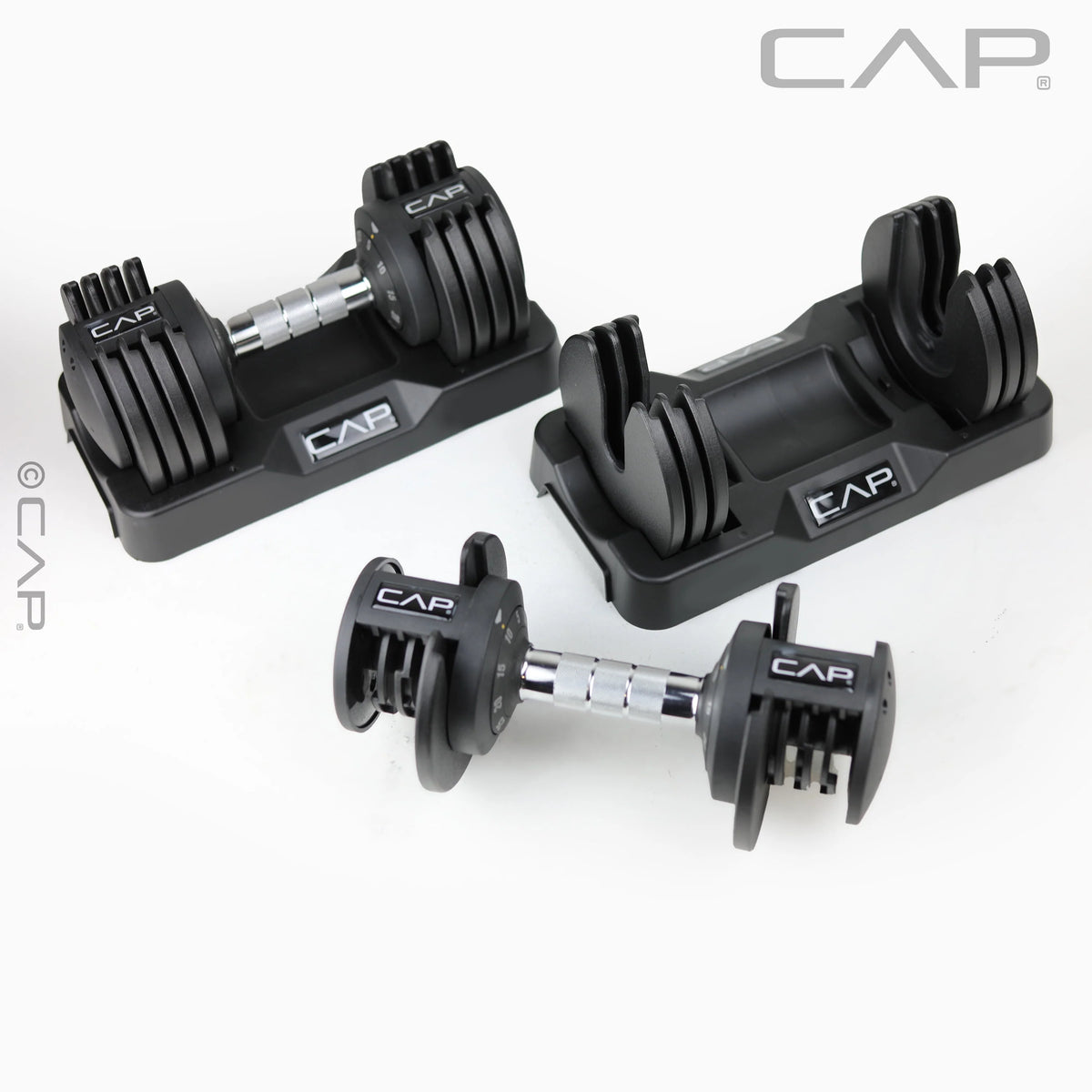 25 lb Adjustable Dumbbell Set, Pair, Black O7524