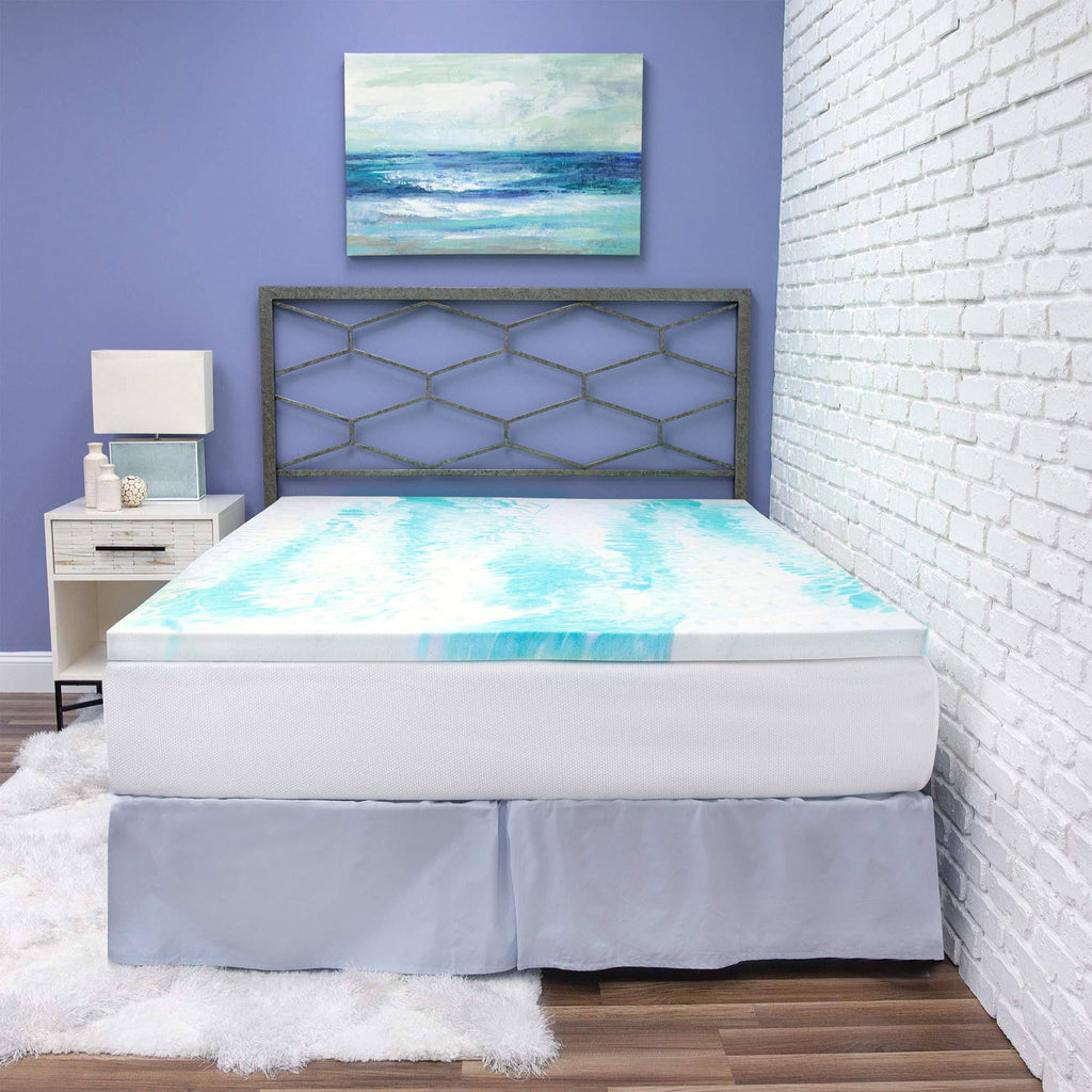 Gel Swirl Memory Foam King Mattress Topper O59753