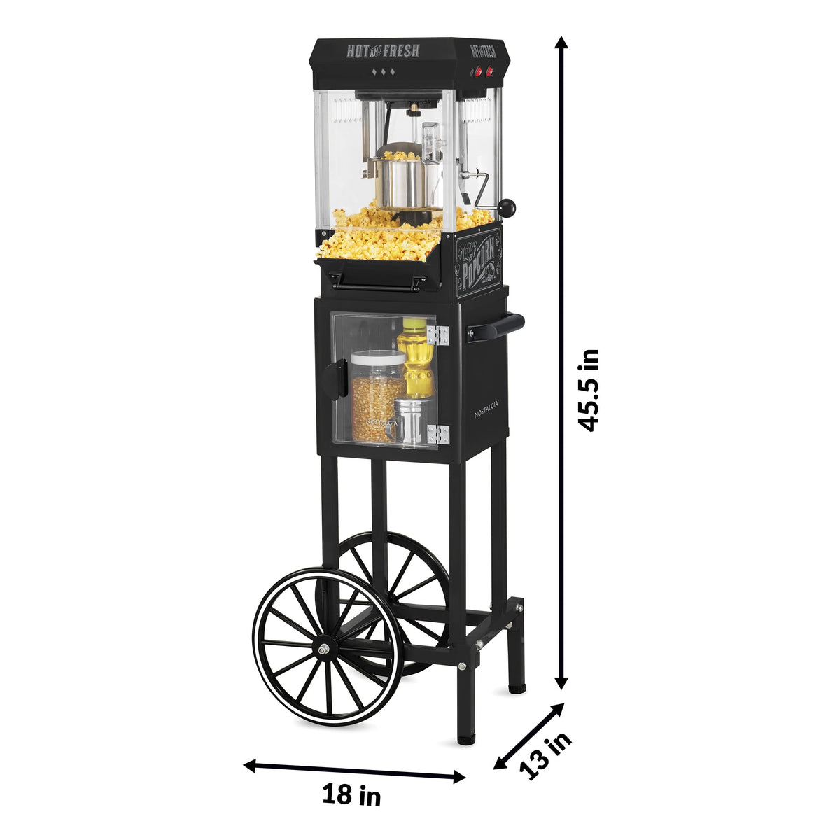 2.5 Ounce Popcorn Cart with 5-Quart Bowl V42088