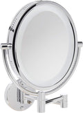 Chrome 5X-1X Magnification Oval Lighted Wall Mount Mirror G981