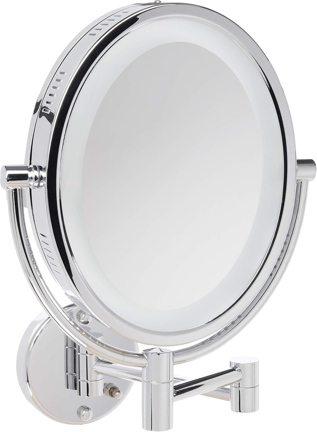 Chrome 5X-1X Magnification Oval Lighted Wall Mount Mirror G981