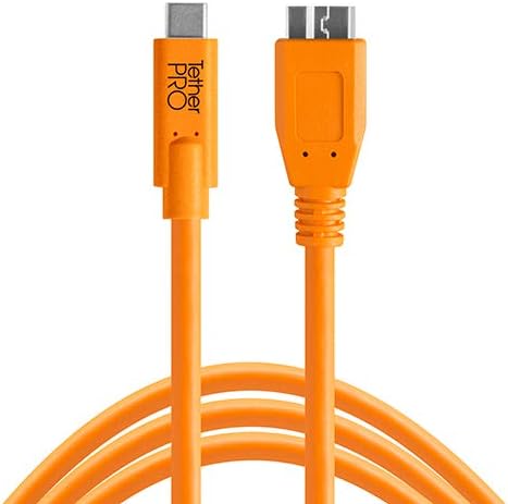 USB-C to 3.0 Micro-B Cable, 15' (4.6m) Orange, Pack of 2 W77078