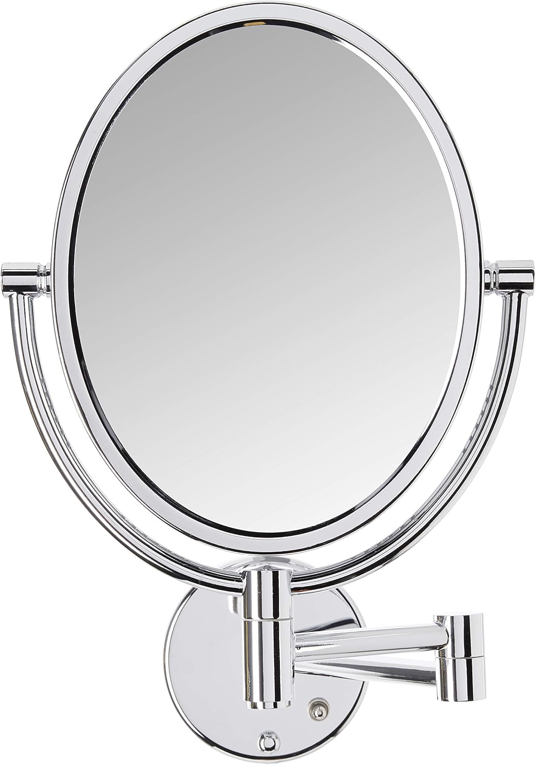 Chrome 5X-1X Magnification Oval Lighted Wall Mount Mirror G981