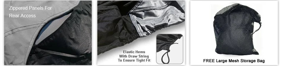 Gray Black All Weather Trailerable Jet Ski Cover with Trailer Straps and Storage Bag R8266