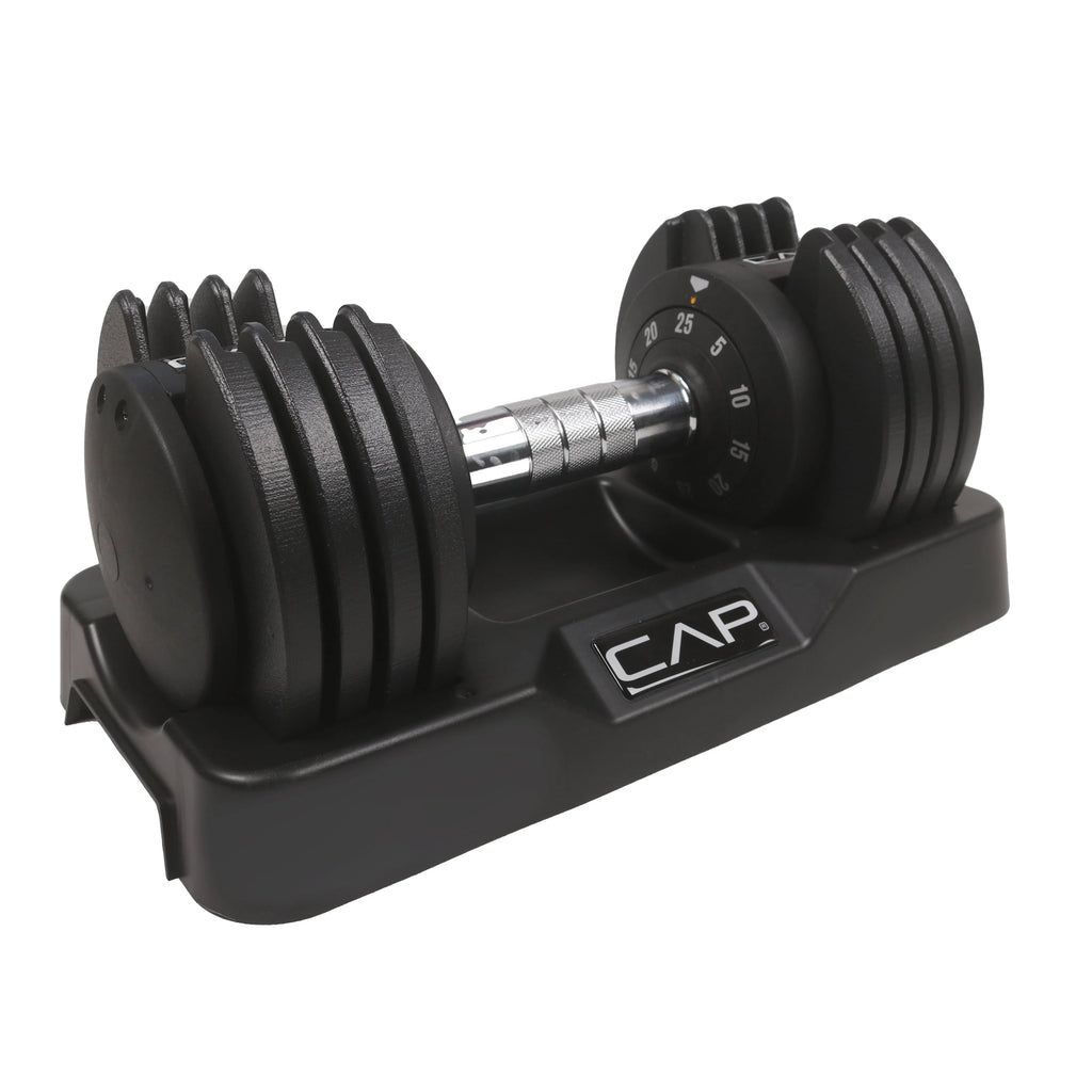 25 lb Adjustable Dumbbell Set, Pair, Black O7524