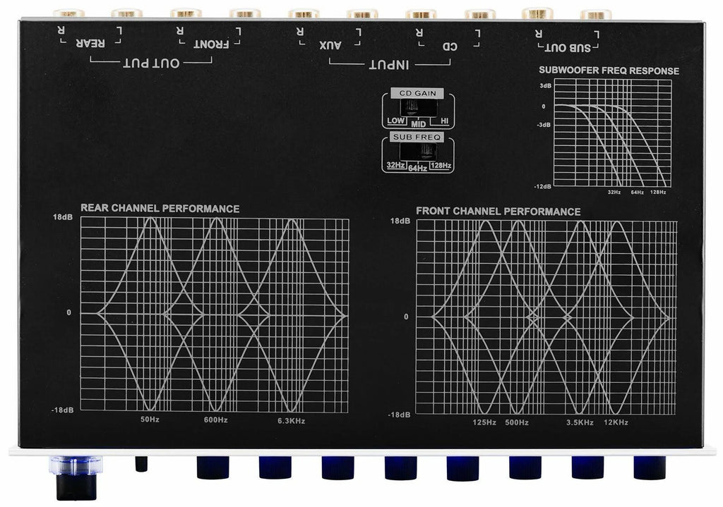 7 Band Car Equalizer with Subwoofer Output W154785