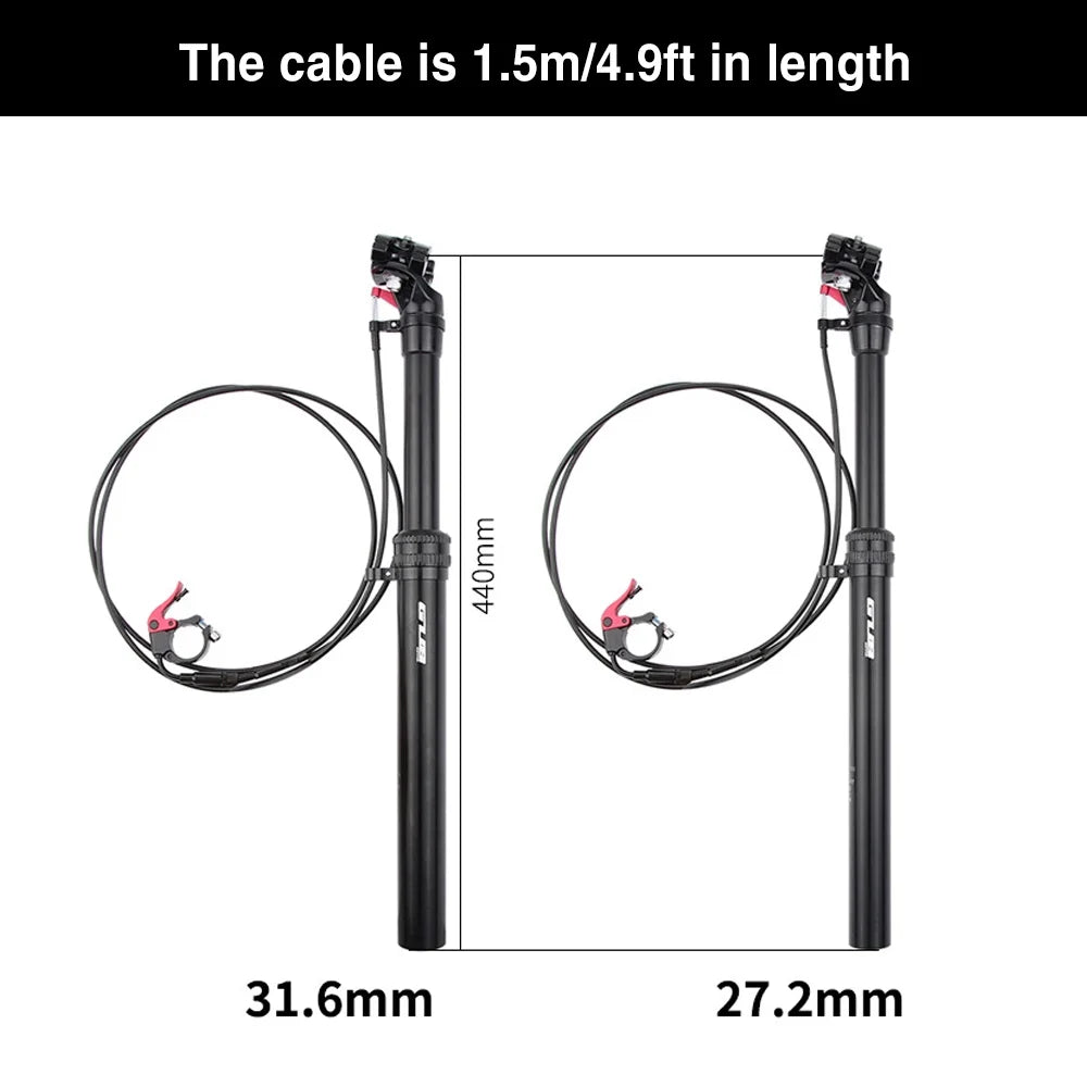 Mountain Dropper Seatpost 31.6mm Adjustable Remote Control Suspension Seat Post X327216