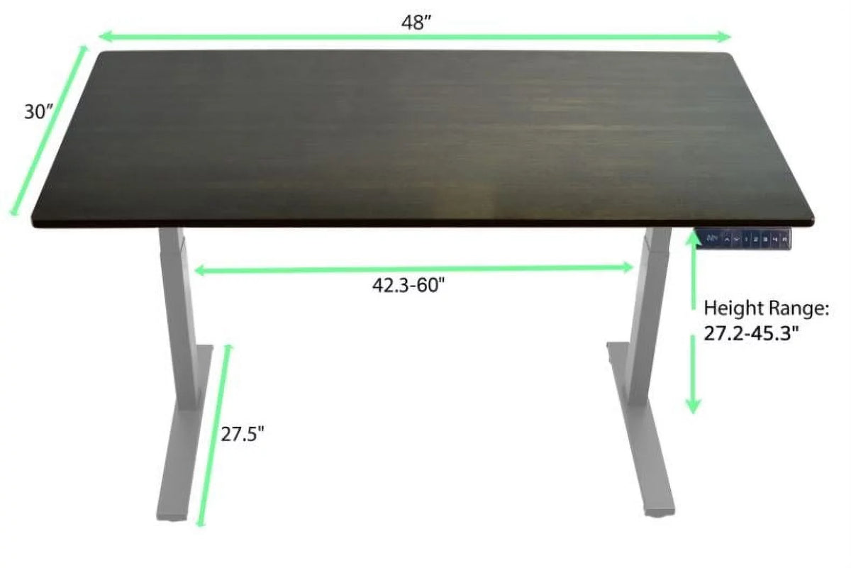 Gray Bamboo Adjustable Electric Desk G18847