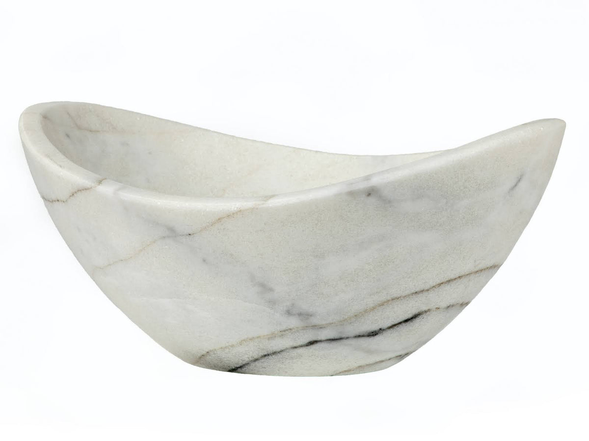 White Marble Small Vessel Sink R701