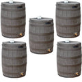 50 Gallon Plastic Rain Barrel with Brass Spigot (5 Pack) A46107