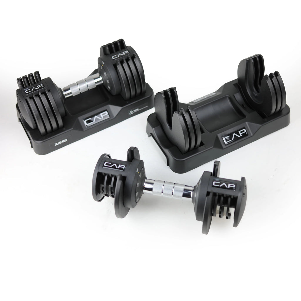 25 lb Adjustable Dumbbell Set, Pair, Black O7524