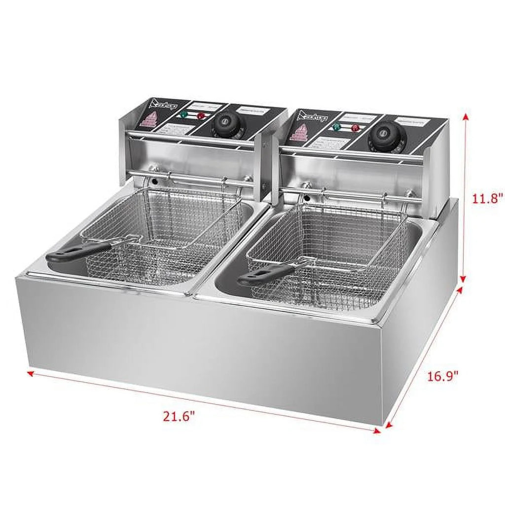 5000W 12.7QT Stainless Steel Electric Fryer N44602