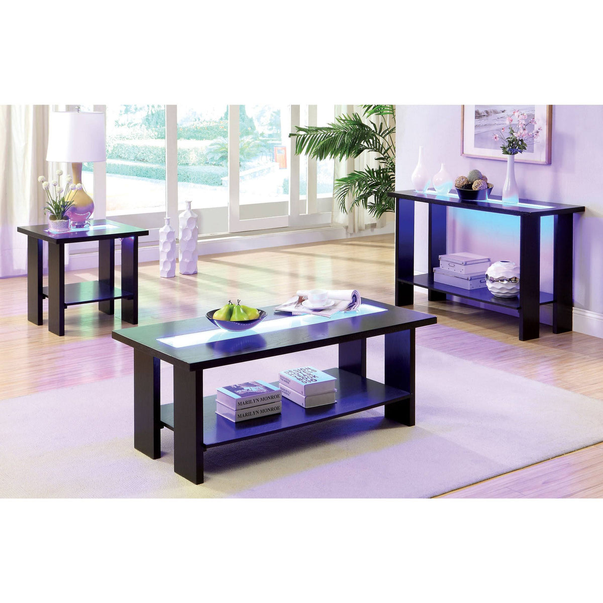 Espresso LED Sofa Table R288785