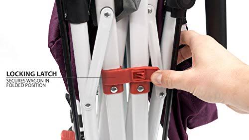 Magenta Push-Pull Folding Wagon with Canopy M6244