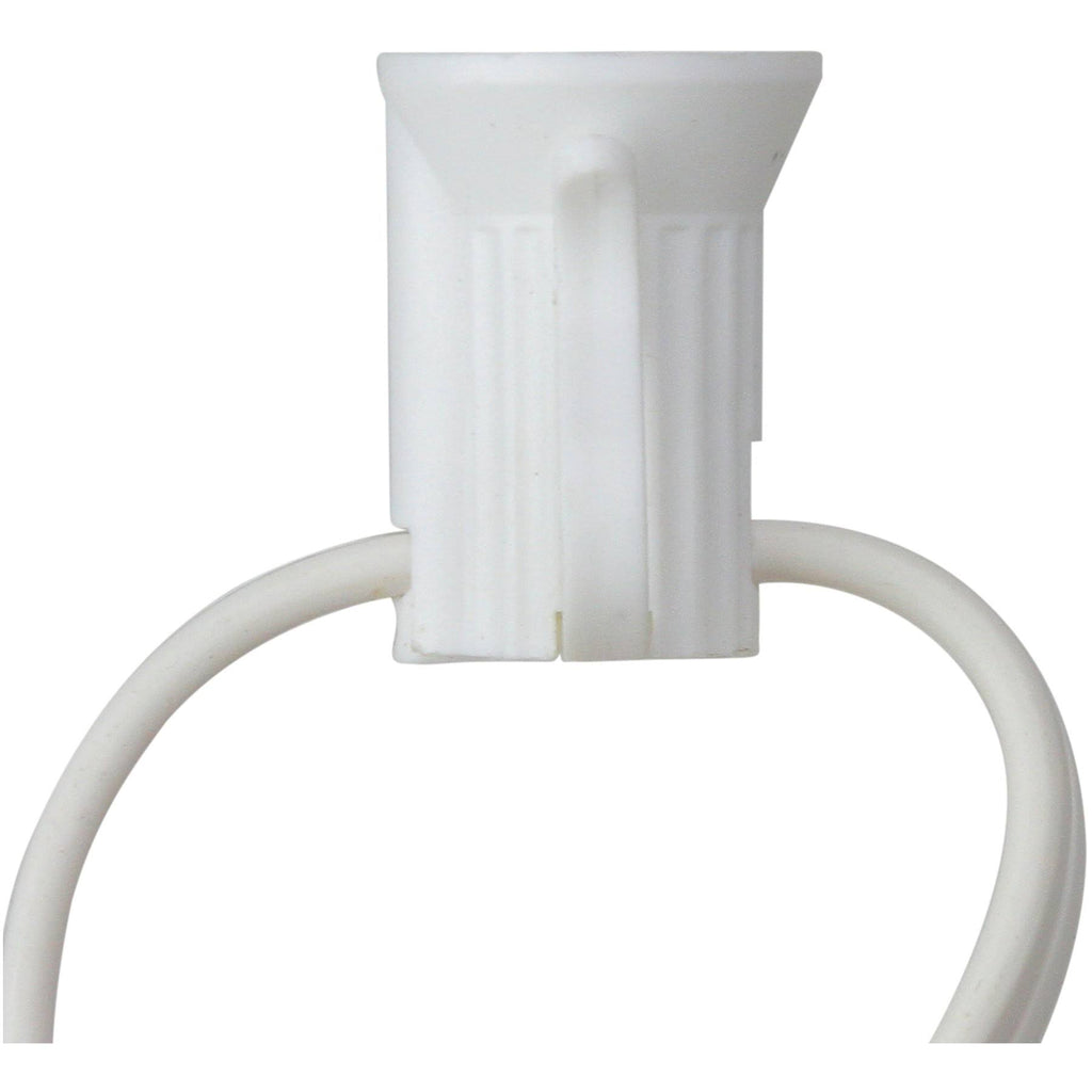 18 Gauge White Wire Christmas Light Socket Set T15725