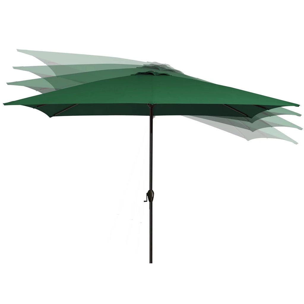 6.5' x 10' Rectangular 6 Ribs Outdoor Umbrella E838906
