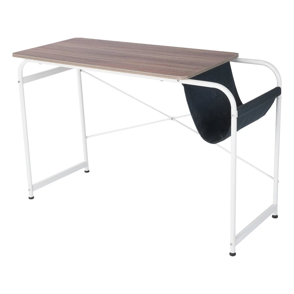 Farmhouse Wooden Desk with Cloth Bag Storage V42764