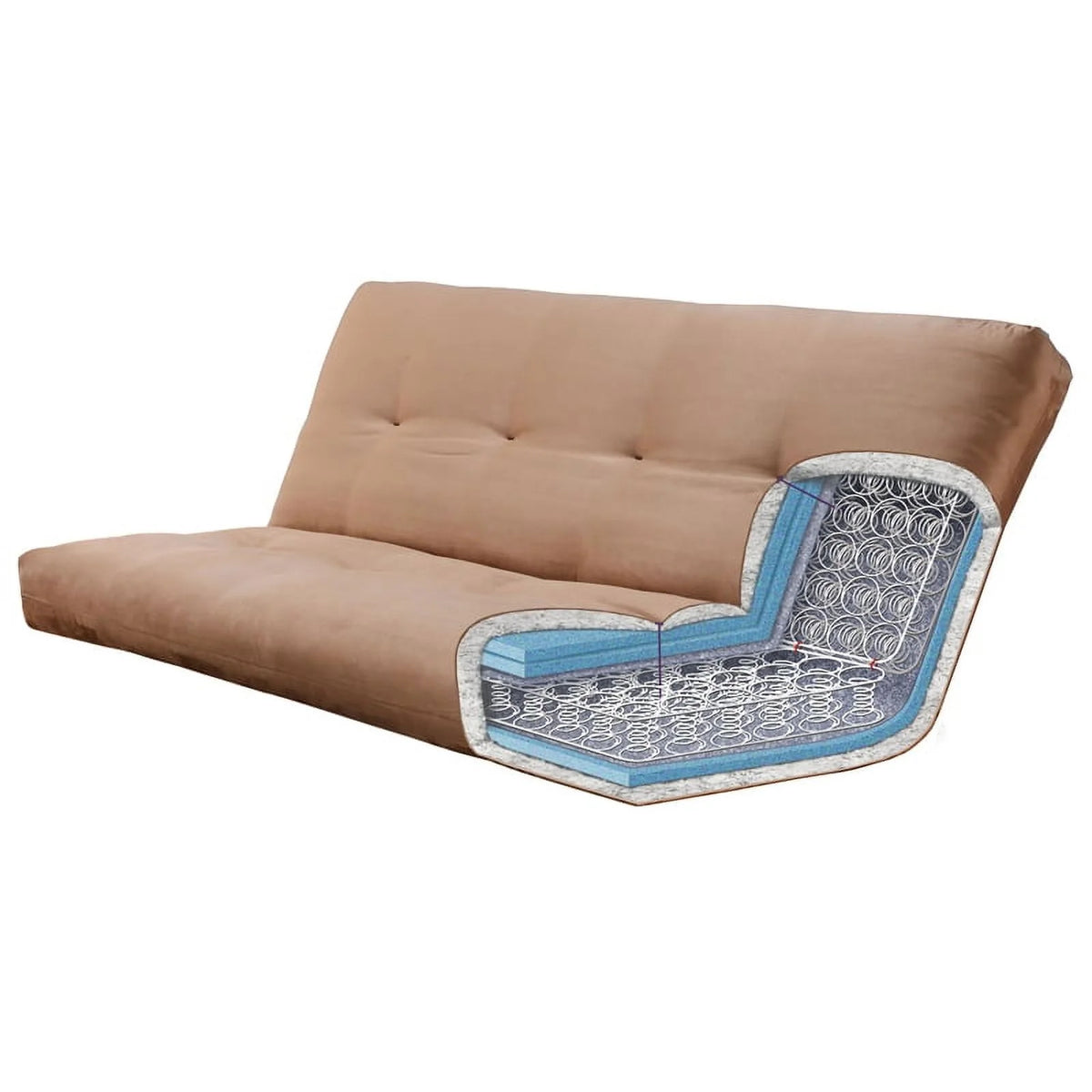 Gray Full-size Coil Futon Mattress Z728111
