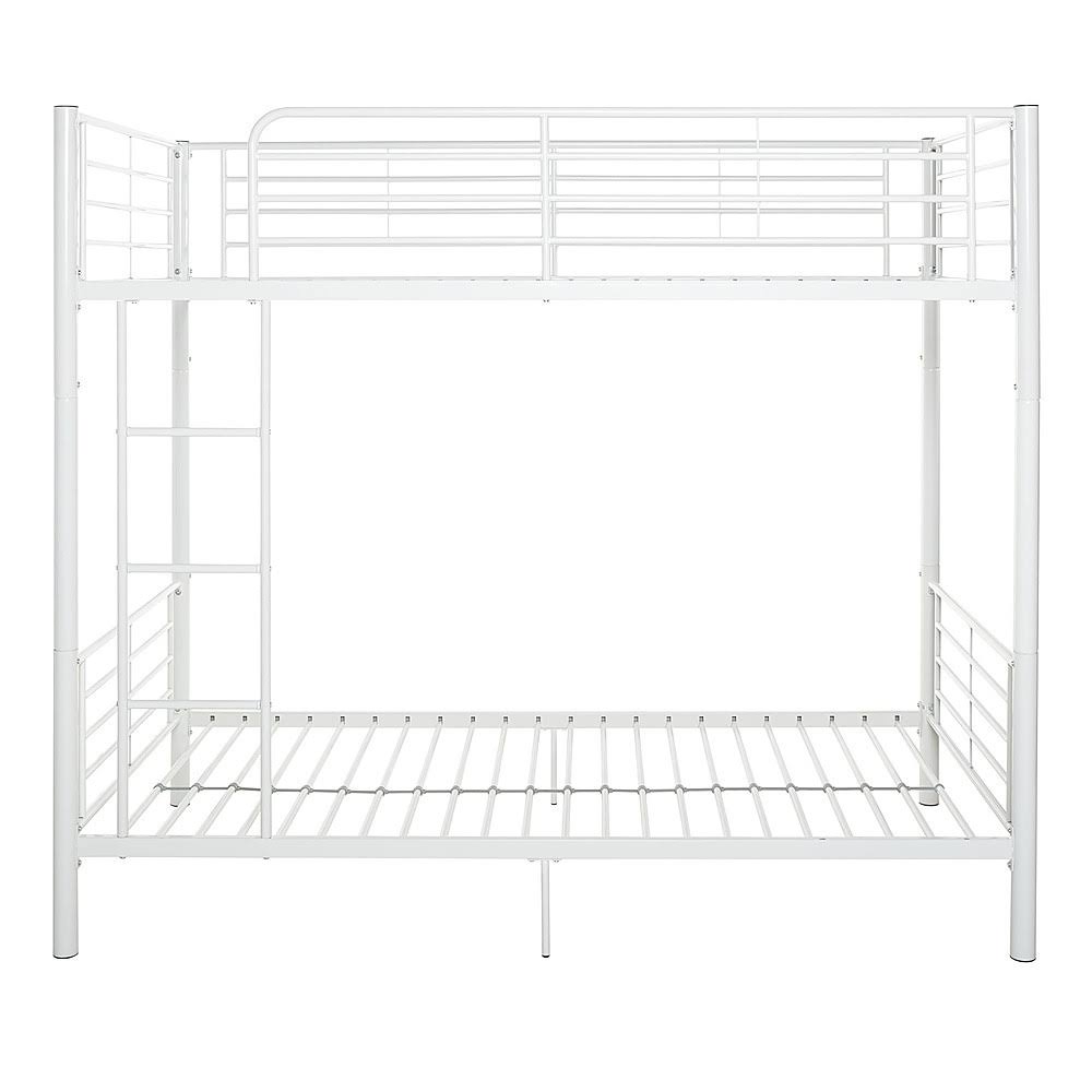 White Twin Over Twin Bunk Bed U80940