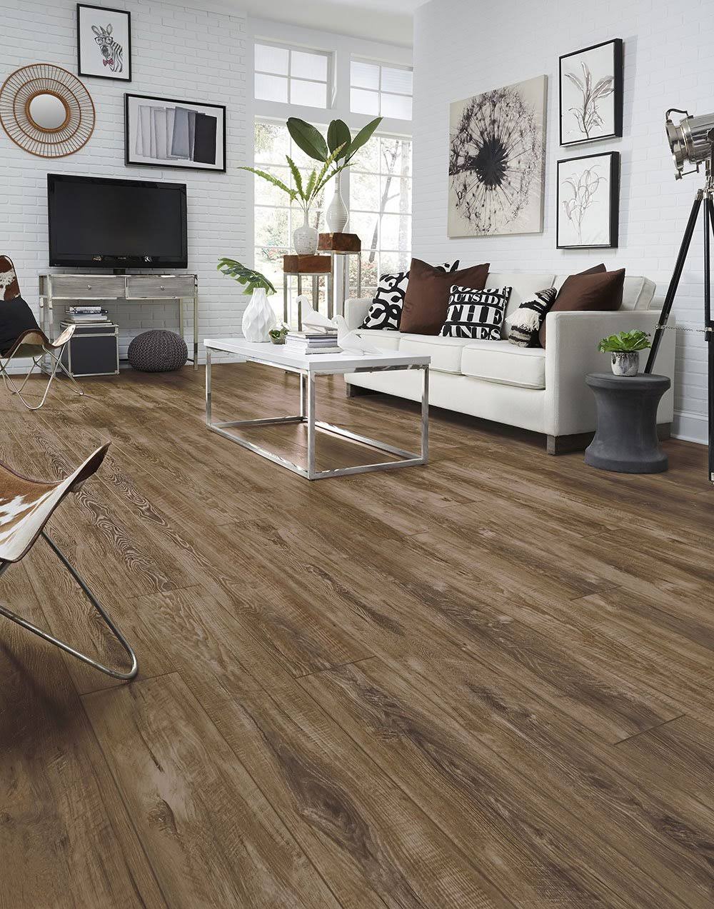 Dark Brown Luxury Vinyl Plank Flooring 23.4 Sq. ft. per Carton C982127