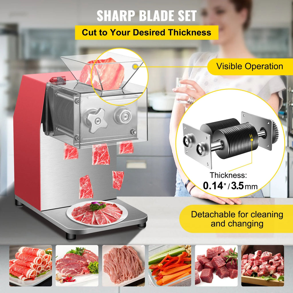 850W Commercial Meat Cutter with 3.5mm Blade H815947