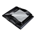 8 ft. x 10 ft. Silver and Black Weather-Resistant Tarp S63707