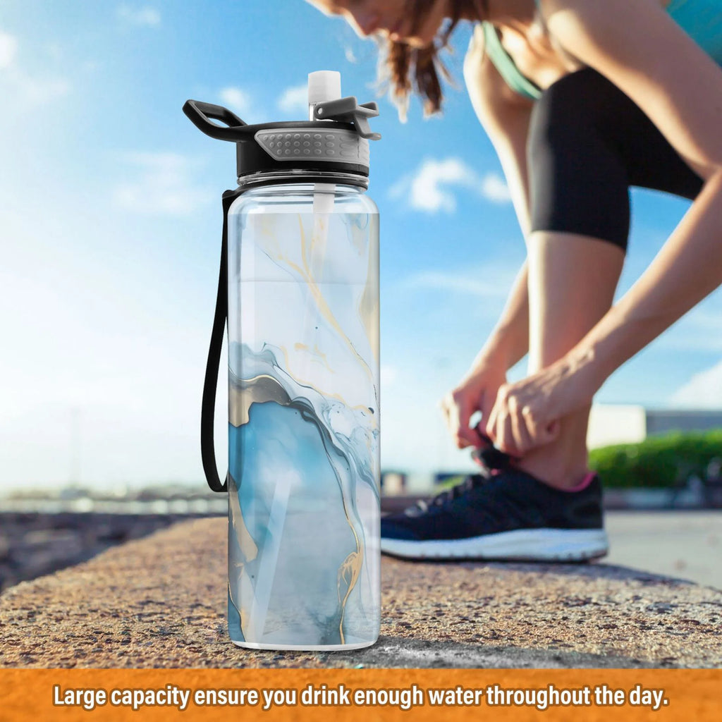 Blue Marble 32oz Tritan Leakproof Sports Bottle E8412