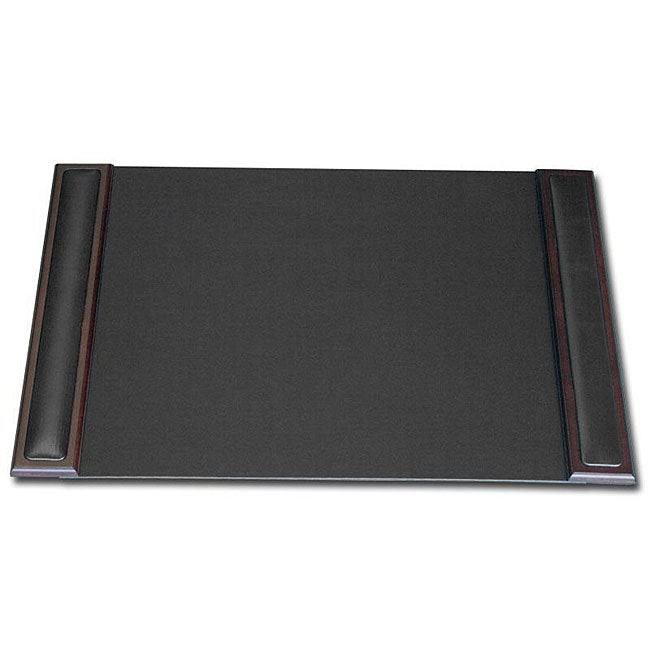 Wood & Leather Desk Pad with Side Rails U281868