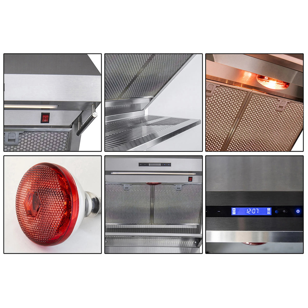 30" Wall Mount Range Hood with Hybrid Filters & Back Splash U6442