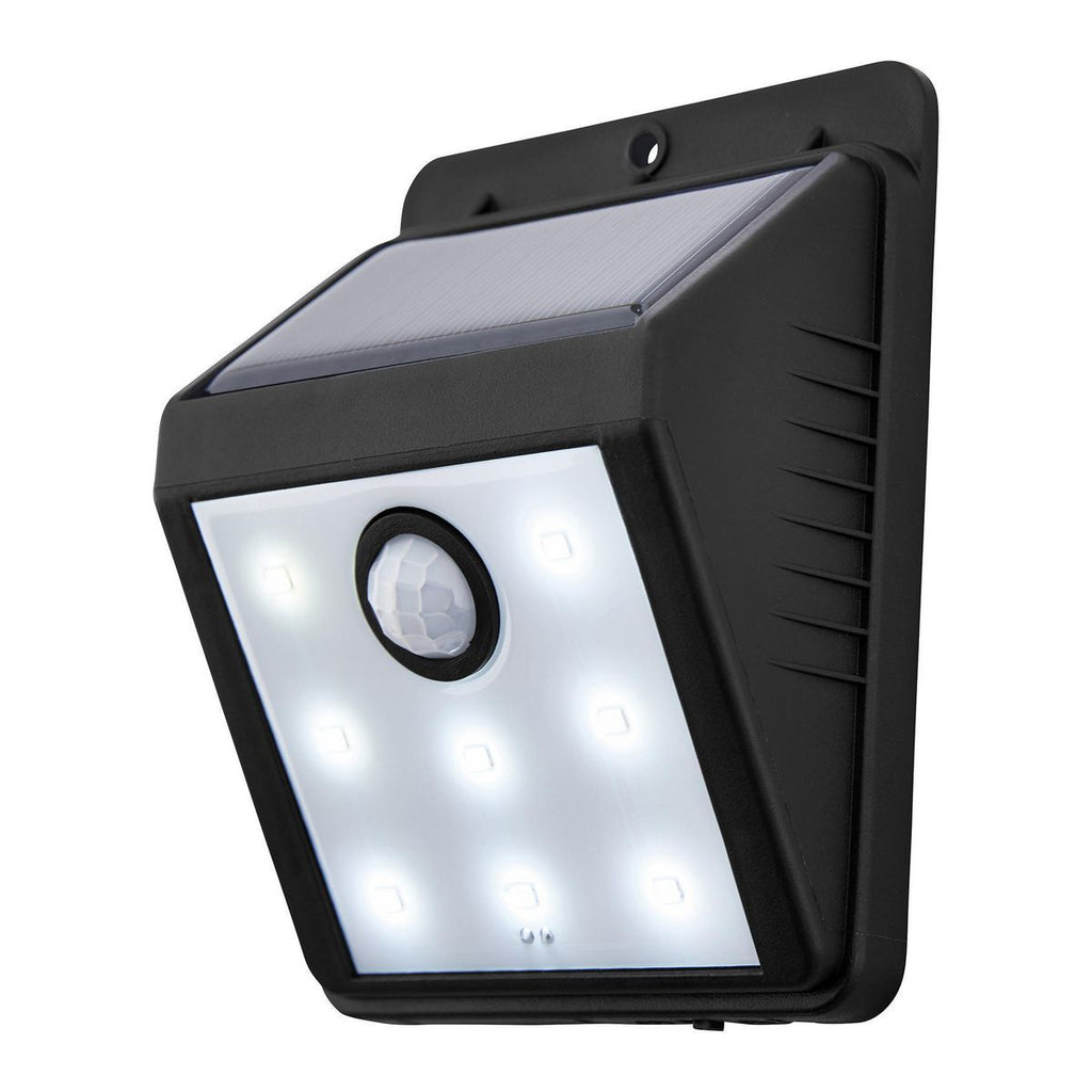 115 Lumen Wall-Mount Solar Security Light, Black M530558