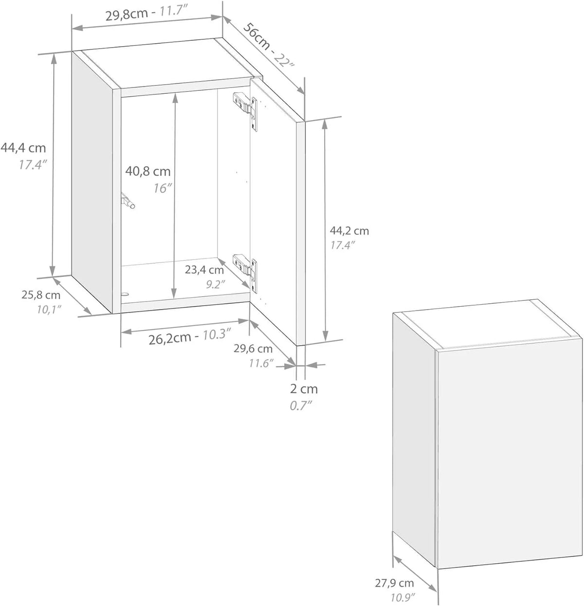 Cube Wall Unit With Door Oak M831989