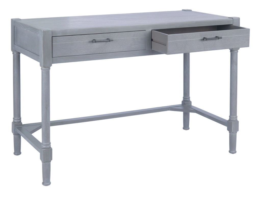 White Washed Grey 2-Drawer Writing Desk B2711