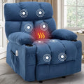 Beige Massage Heat Recliner Chair A308956