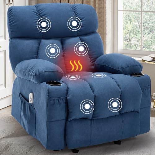 Beige Massage Heat Recliner Chair A308956