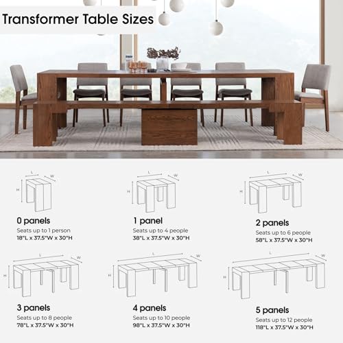 Extendable Solid Wood Dining Table R258542