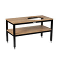 Grade A Teak Ceramic Grill Table with Aluminum Frame A350