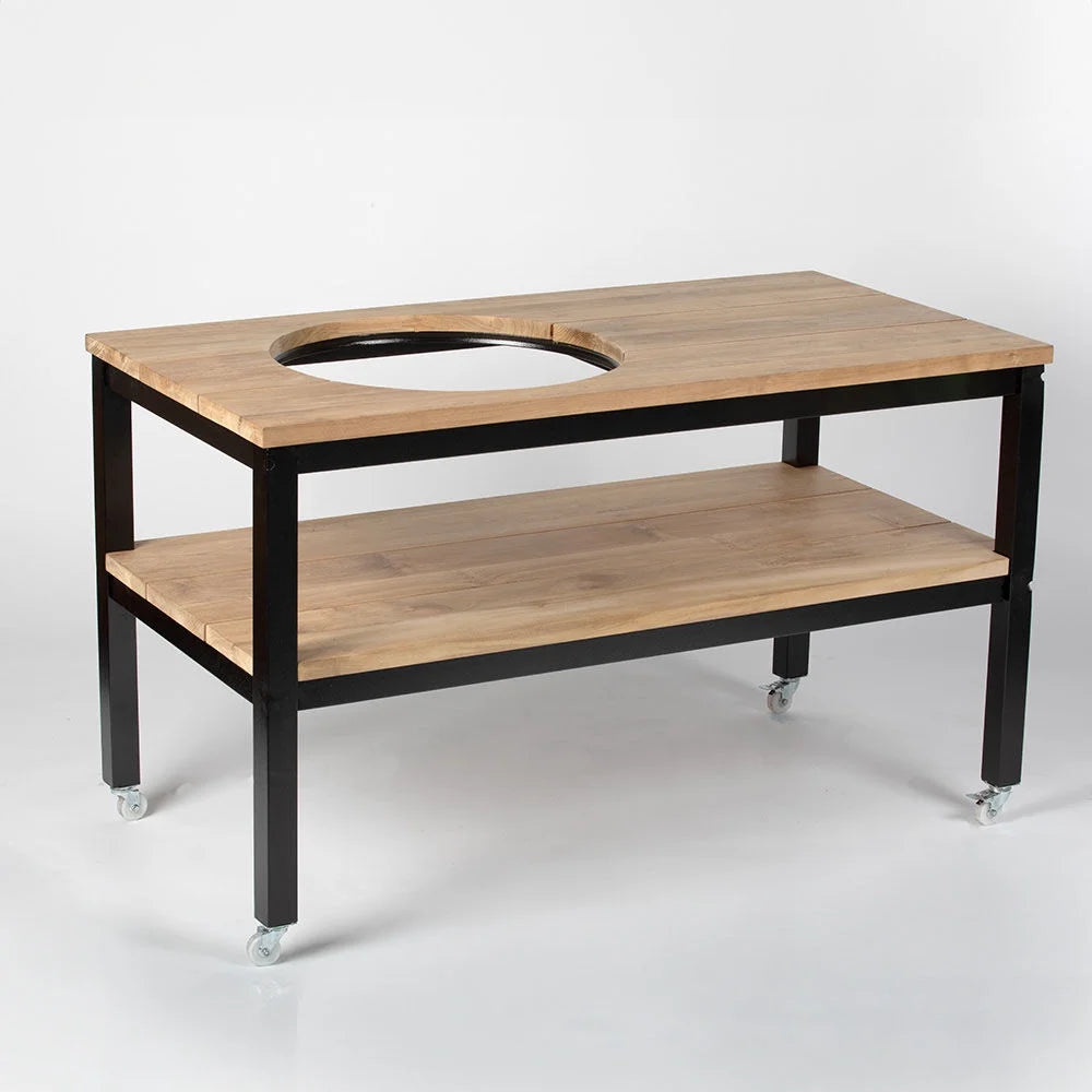 Grade A Teak Ceramic Grill Table with Aluminum Frame A350