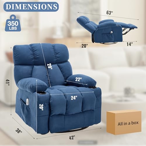 Beige Massage Heat Recliner Chair A308956