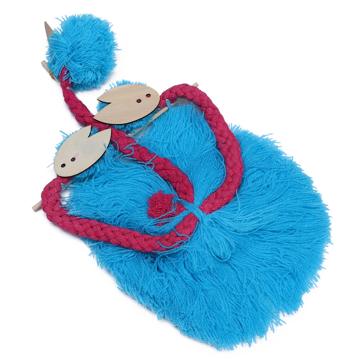 Sky-blue 5PCS String Puppets Plush Ostrich Marionette Toy Q411