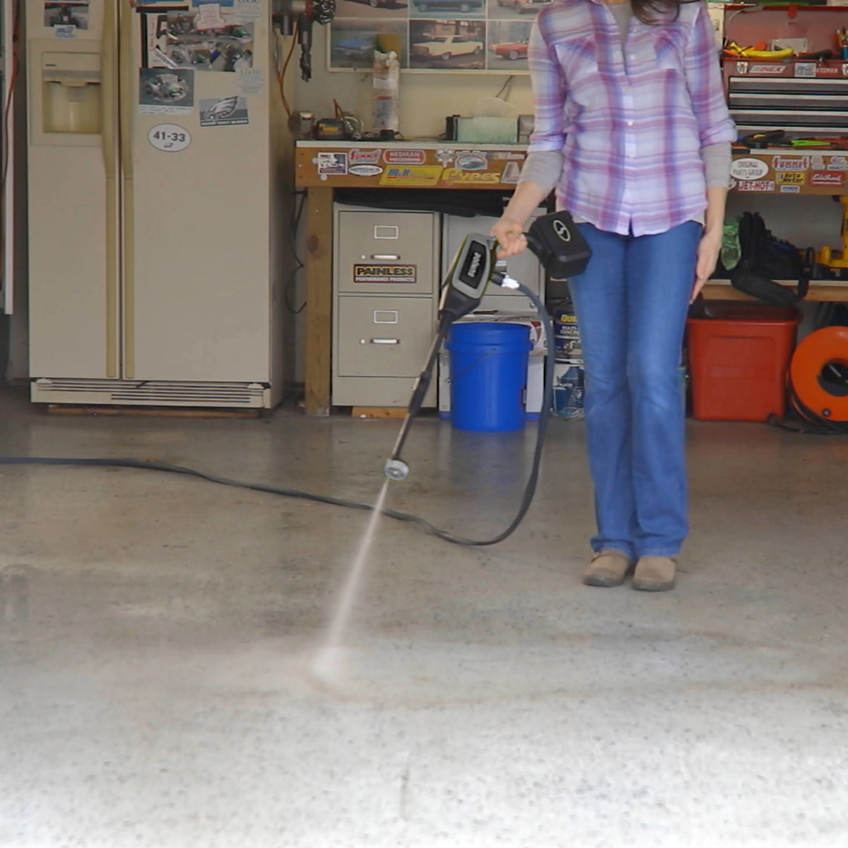 Cordless Power Cleaner Kit with Folding Bucket & Turbo Nozzle F247
