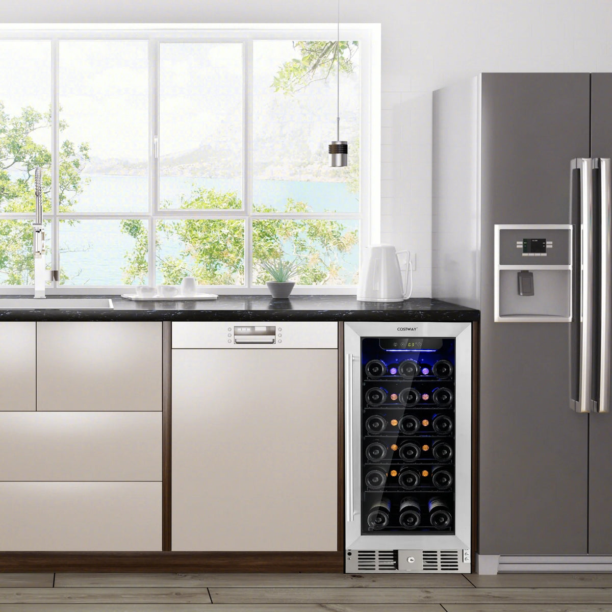 15'' 30-Bottle Wine Beverage Cooler Refrigerator O887400
